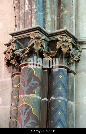 Frankreich Haute Saone Luxeuil Les Bains Saint Colomban Abtei Saint-Pierre Basilika vom 13. und 14. Jahrhundert Sacre Coeur Kapelle Stockfoto