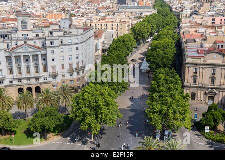 Spanien, Katalonien, Barcelona, La Rambla oder Las Ramblas Stockfoto