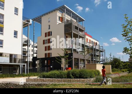 Ecodistrict Les Temps Gebrauchsgüter, Limeil Brevannes, Val de Marne, Frankreich Stockfoto