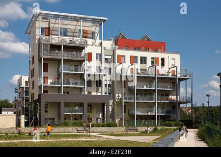 Ecodistrict Les Temps Gebrauchsgüter, Limeil Brevannes, Val de Marne, Frankreich Stockfoto