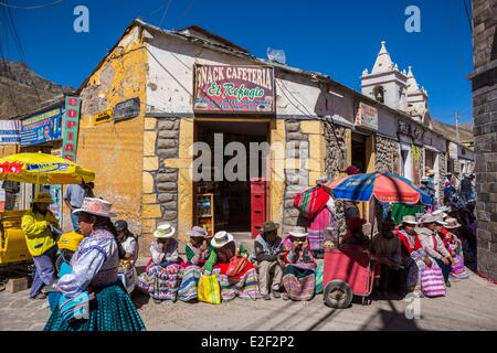 Peru, Abteilung Arequipa, Colca Tal, Chivay, die Jungfrau Feier am 15. August Stockfoto