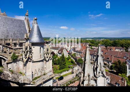 Frankreich, Oise, Senlis, Übersicht von der gotischen Kathedrale Notre Dame Stockfoto