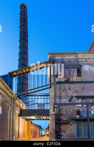 Frankreich Seine Maritime Elbeuf Sur Seine alten Textil Herstellung Canthelou et Gasse renovierte Wohnungen Rehabilitation Stockfoto