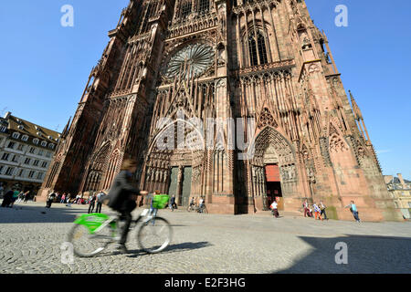 Frankreich, Bas-Rhin, Straßburg, Altstadt Weltkulturerbe der UNESCO, die Kathedrale Notre Dame Stockfoto