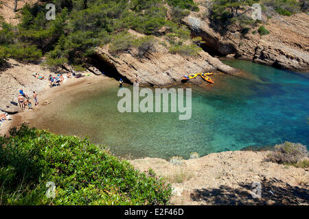 Bouches du Rhone, Calanques Nationalpark, La Ciotat, Frankreich, Green Island, Creek Seynerolles Stockfoto