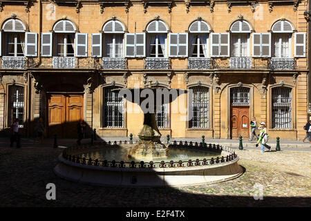 Frankreich, Bouches-du-Rhône, Aix-En-Provence, der Brunnen Ort Albertas Stockfoto