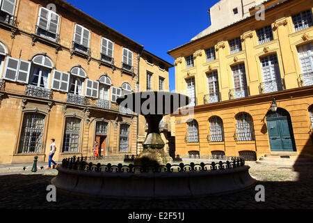 Frankreich, Bouches-du-Rhône, Aix-En-Provence, der Brunnen Ort Albertas Stockfoto