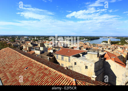 Frankreich, Bouches du Rhone, Arles, die Rhone im Hintergrund Stockfoto