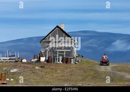 Russland, Tschukotka autonomen Bezirk, Wrangel Insel zweifelhaft Dorf Stockfoto