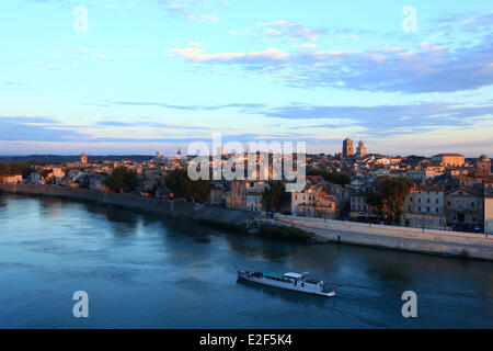 Frankreich, Bouches du Rhone, Arles, Quai Marx Dormoy, Navigation auf der Rhone Stockfoto