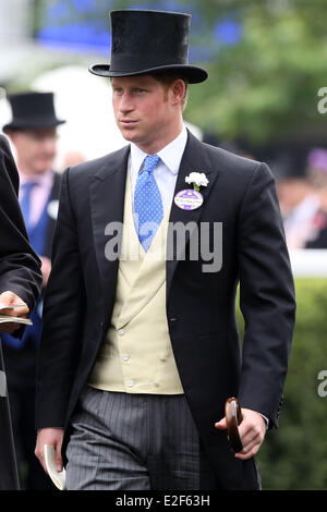 Ascot, Berkshire, UK. 19. Juni 2014.  Porträt von Prinz Harry. Ascot Racecourse. (Prinz Harry, Royals, Portraet, Portrait, Porträt) 580D190614ROYALASCOT. JPG-Credit: Frank Sorge/Caro/Alamy Live-Nachrichten Stockfoto