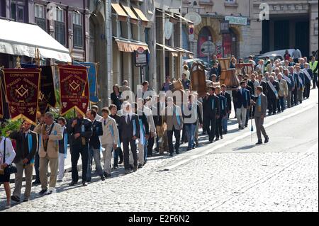 Frankreich Rhone Lyon Gesellen von der Tour de France das Fest der Saint Anne 29 bis 31. Juli 2011 parade Gesellen Platz Saint Stockfoto