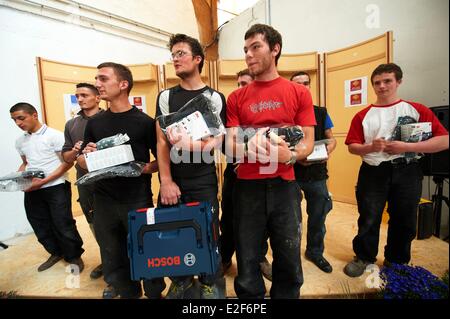 Frankreich Haute Garonne Toulouse Gesellen der Tour de France-Kameradschaft Föderation Building Trades von Toulouse Stockfoto