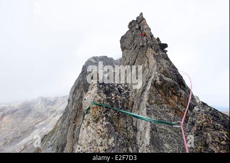 Frankreich, Haute Garonne, Klettern die Grate Boum Maupas Stockfoto