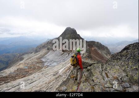 Frankreich, Haute Garonne, Klettern die Grate Boum Maupas, spanische Hang Stockfoto