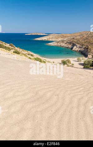 Griechenland, Cyclades Inseln, kleinen Kykladen, Schinoussa Insel Psili Amos Strand Stockfoto