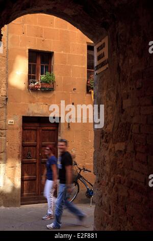 Italien, Toskana, Val d ' Orcia, Weltkulturerbe von UNESCO, Pienza, lane Stockfoto