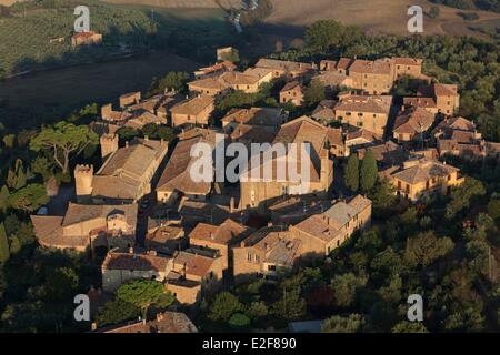 Italien Toskana Siena Landschaft Val d ' Orcia Weltkulturerbe von UNESCO Val d ' Orcia als Weltkulturerbe von der UNESCO gelistet Stockfoto