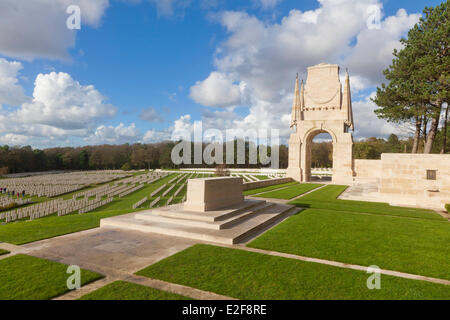 Frankreich, Pas-De-Calais, Etaples, britische Militärfriedhof aus dem ersten Weltkrieg Stockfoto