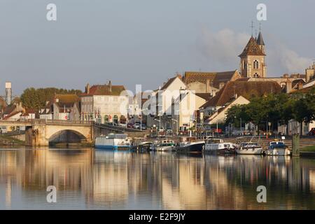 Frankreich, Cote d ' or, Saint Jean de Losne, Saone Tal Stockfoto