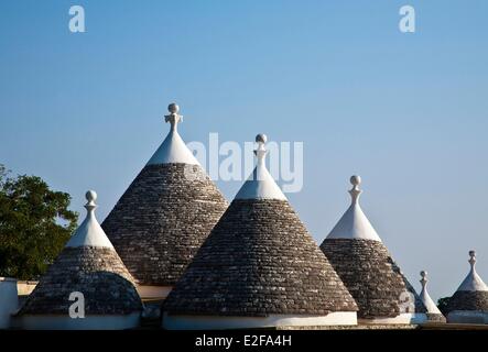 Italien, Apulien, in der Nähe von Locorotondo, typisches Haus oder trulli Stockfoto