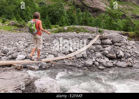 Frankreich Haute-Savoie Giffre Tal Sixt Fer klassifiziert ein Cheval Cirque du Fer ein Cheval Grand Site de France Wandern zu den Kampf Stockfoto