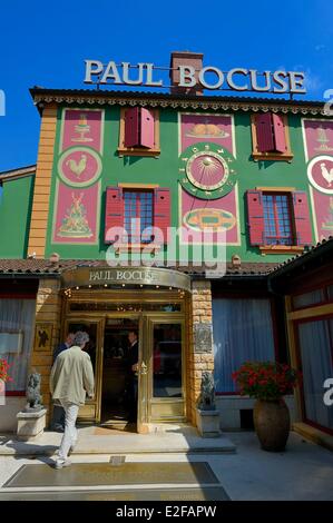 Frankreich, Rhone, Collonges au Mont d ' or, Paul Bocuse Restaurant l ' Auberge du Pont de Collonges, drei Michelin-Sternen seit 1965 Stockfoto