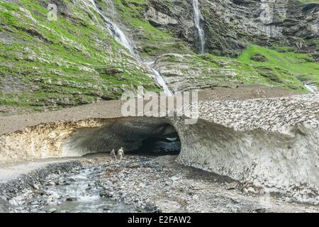 Frankreich Haute-Savoie Giffre Tal Sixt Fer klassifiziert ein Cheval Cirque du Fer ein Cheval Grand Site de France Wandern zu den Kampf Stockfoto