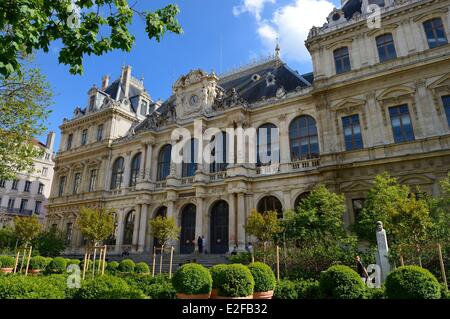 Frankreich Rhone Lyon historische Stätte als Weltkulturerbe der UNESCO aufgeführt, die Rue De La République und dem Palais De La Bourse Stockfoto