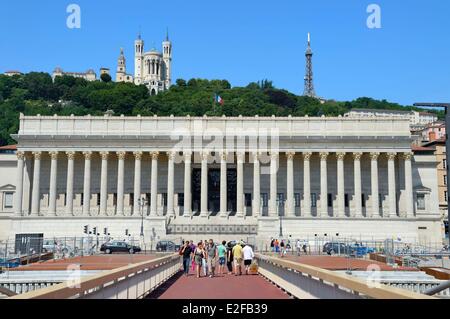 Frankreich Rhone Lyon historische Stätte Weltkulturerbe von UNESCO Vieux Lyon (Old Town) Steg auf der Saône Stockfoto