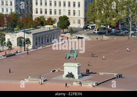 Frankreich, Rhone, Lyon, historische Stätte, die zum Weltkulturerbe der UNESCO, la Place Bellecour in den Stadtteil La Presqu'Ile Stockfoto