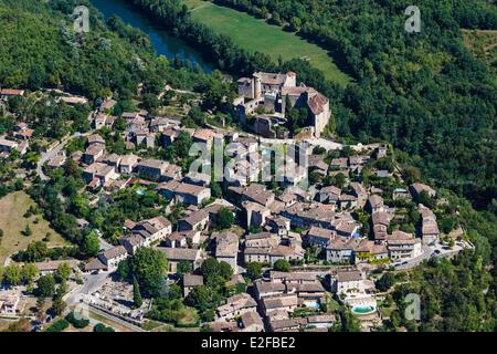 Frankreich-Tarn et Garonne Bruniquel Les Plus Beaux Dörfer de France (die schönsten Dörfer Frankreichs) bezeichnet das Dorf Stockfoto