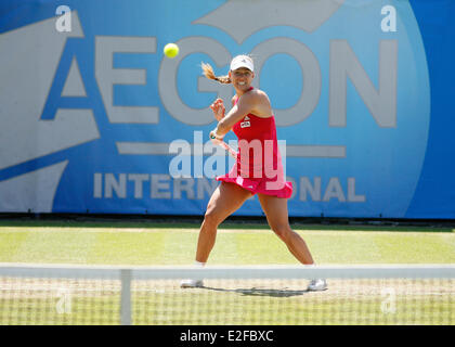 Eastbourne, Vereinigtes Königreich. 19. Juni 2014. Aegon International Eastbourne Angelique Kerber (GER) Niederlagen match Ekaterina Makarova (RUS) durch eine Partitur 6-2, 6-1 in ihrem Viertelfinale bei Devonshire Park. Bildnachweis: Aktion Plus Sport/Alamy Live-Nachrichten Stockfoto