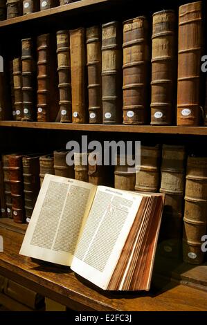 Frankreich, Bas Rhin, Selestat, humanistische Bibliothek, Beatus Rhenanus Zimmer Stockfoto