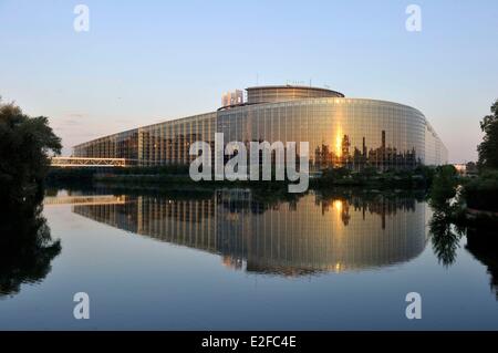 Bas Rhin, Straßburg, Frankreich, Europäische Parlement von der Architektur Firma Architekturbüro Stockfoto