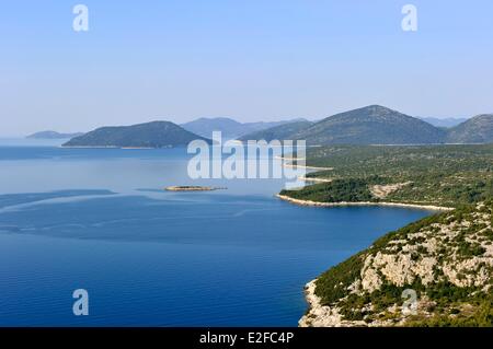 Kroatien, Dalmatien, dalmatinische Küste, in der Nähe von Dubrovnik Stockfoto