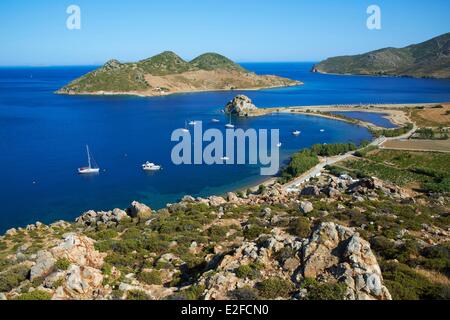 Griechenland, Dodekanes Insel Patmos, Grikos Bucht Stockfoto