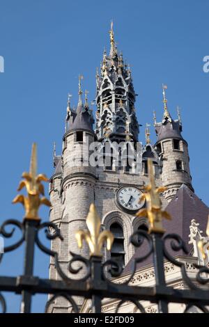 Frankreich, Nord, Douai, Rathaus, Glockenturm, die von der UNESCO als Welterbe gelistet Stockfoto