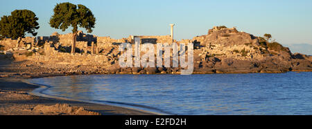 Griechenland, Dodekanes Insel Kos, Kefalos Bucht Agios Stefanos Kirchenruinen Stockfoto