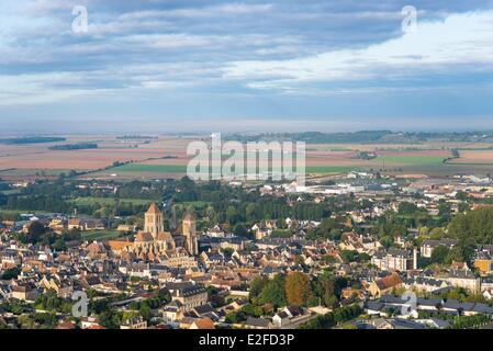 Frankreich, Calvados, Saint-Pierre Sur Tauchgänge (Luftbild) Stockfoto