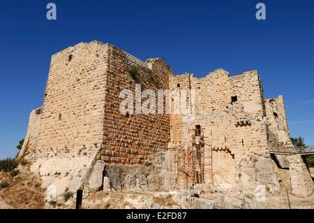 Jordan, Ajilun Governorate, Ajlun, Ajlun Burg oder arabischen Festung von Rabah gebaut im Jahre 1148 unter Saladin gegen Kreuzfahrer Stockfoto