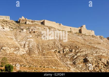 Jordan, Karak Governorate, Al-Karak, Zitadelle von Kerak, Kreuzfahrerburg, erbaut zwischen 1142 und 1188 Stockfoto