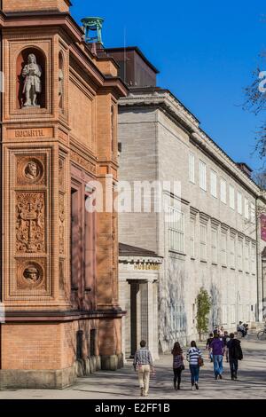 Deutschland, Hamburg, Kunsthalle Kunstmuseum, Flügel Ziegel erbaut Ende des 19. und der Stein vollendet 1919 Stockfoto