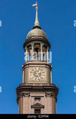 Deutschland Hamburg evangelische Kirche St. Michael im 20. Jahrhundert im Barockstil stammt aus dem Jahre 1786 Pfeil umgebaut Stockfoto