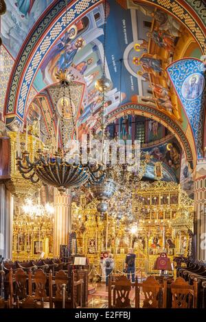 Zypern Troodos Gebirge Kykko orthodoxe Kloster (Panagia Tou Kykkou) basierte Ont Kirche aus dem 11. Jahrhundert im frühen 19. Jahrhundert Stockfoto