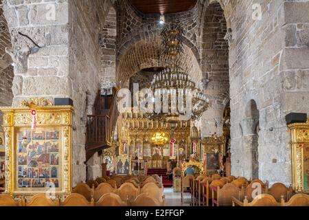 Zypern Larnaca orthodoxe Kirche des Heiligen Lazarus (Ayios Lazaros) entstanden im 9. Jahrhundert, das Grab von zu Haus Stockfoto