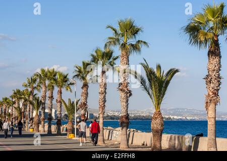 Zypern, Limassol, Strandpromenade Stockfoto