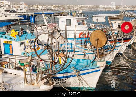 Zypern, Paphos, Fischereihafen Stockfoto