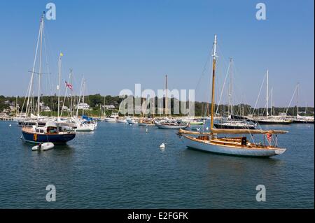 USA, Massachusetts, Cape Cod, Martha es Vineyard Insel, Tisbury (Vineyard Haven), Anreise mit der Fähre von Woods Hole Stockfoto