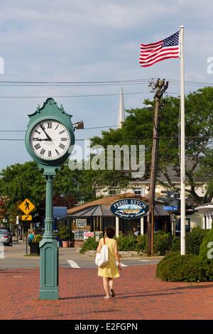 USA, Massachusetts, Cape Cod, Hyannis, Hyannisport, Main Street und Geschäften, Boutiquen und restaurants Stockfoto